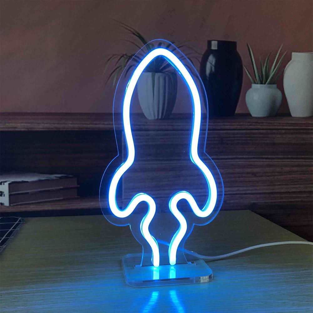 HDJSign - Small Rocket USB Neon Sign HDJ Sign