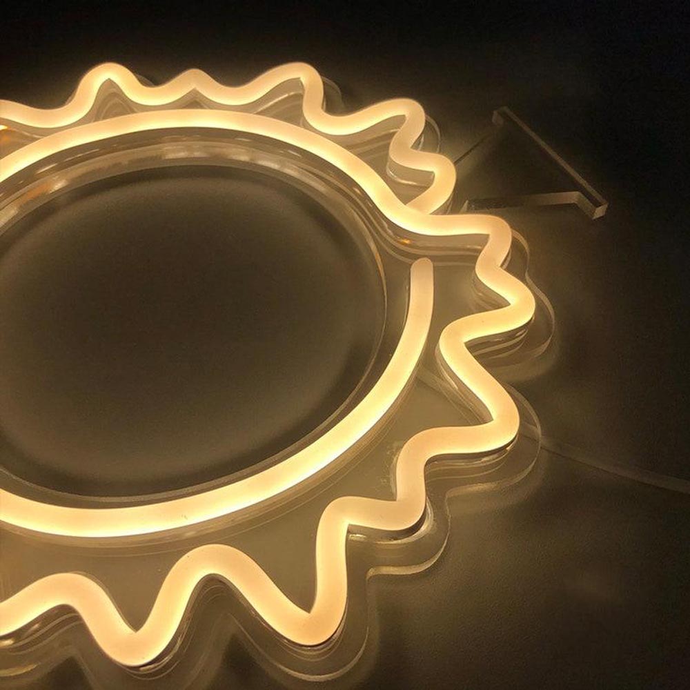 Left Right Neon Sign Small Sun | USB Neon Sign | HDJSign