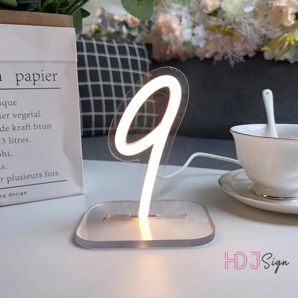 HDJSign - Small Wedding Table USB Neon Sign HDJ Sign