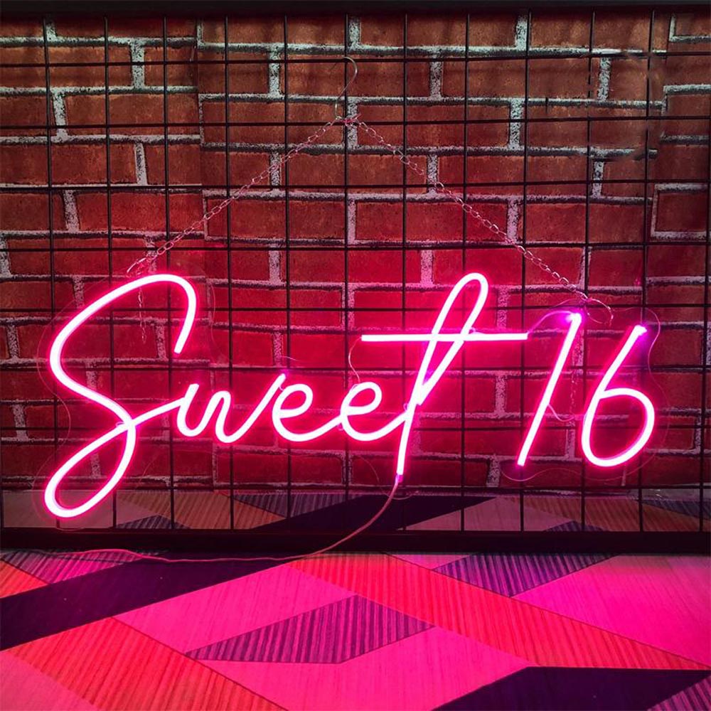 HDJSign - Sweet 16 Birthday Neon Sign HDJ Sign