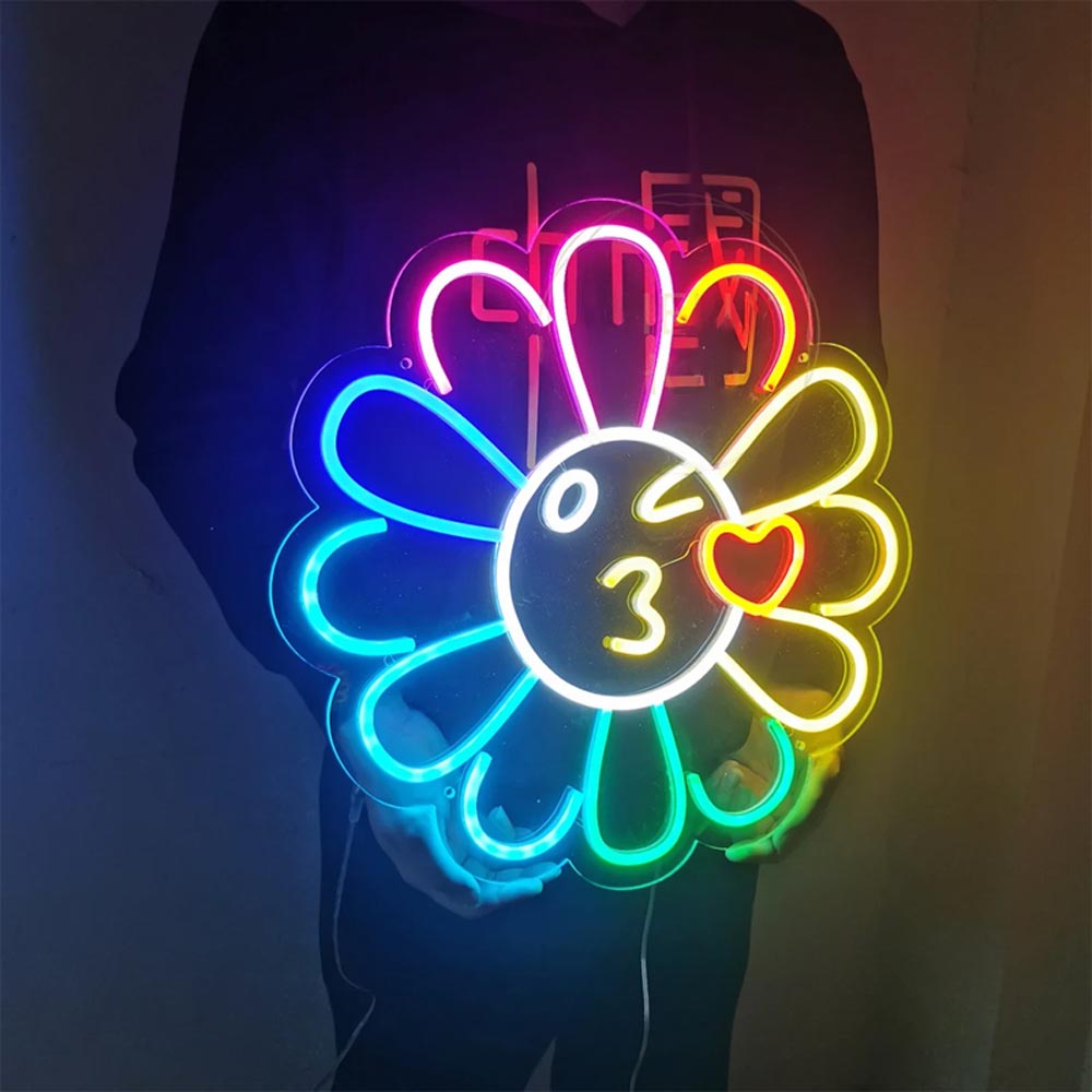 HDJSign - Takashi Murakami Flower Anime Neon Sign