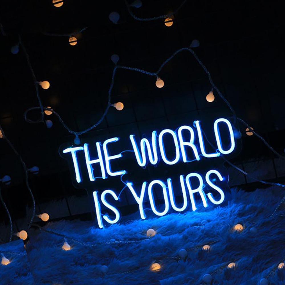 HDJSign - The World Is Yours Quote Neon Sign | HDJSign HDJ Sign