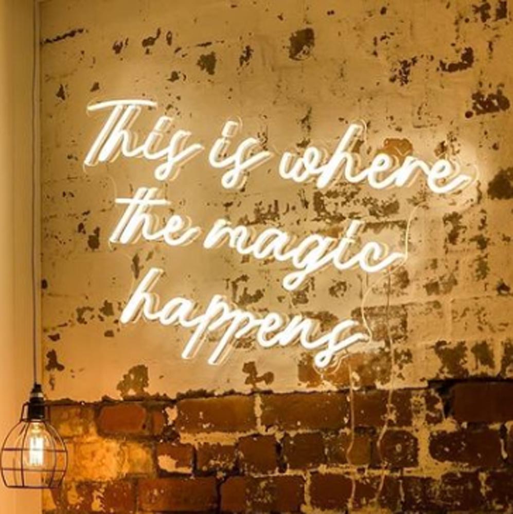 HDJSign - This Is Where The Magic Happens Quote Neon Sign HDJ Sign