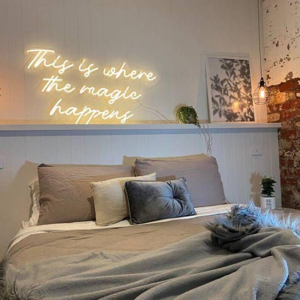 HDJSign - This Is Where The Magic Happens Quote Neon Sign HDJ Sign