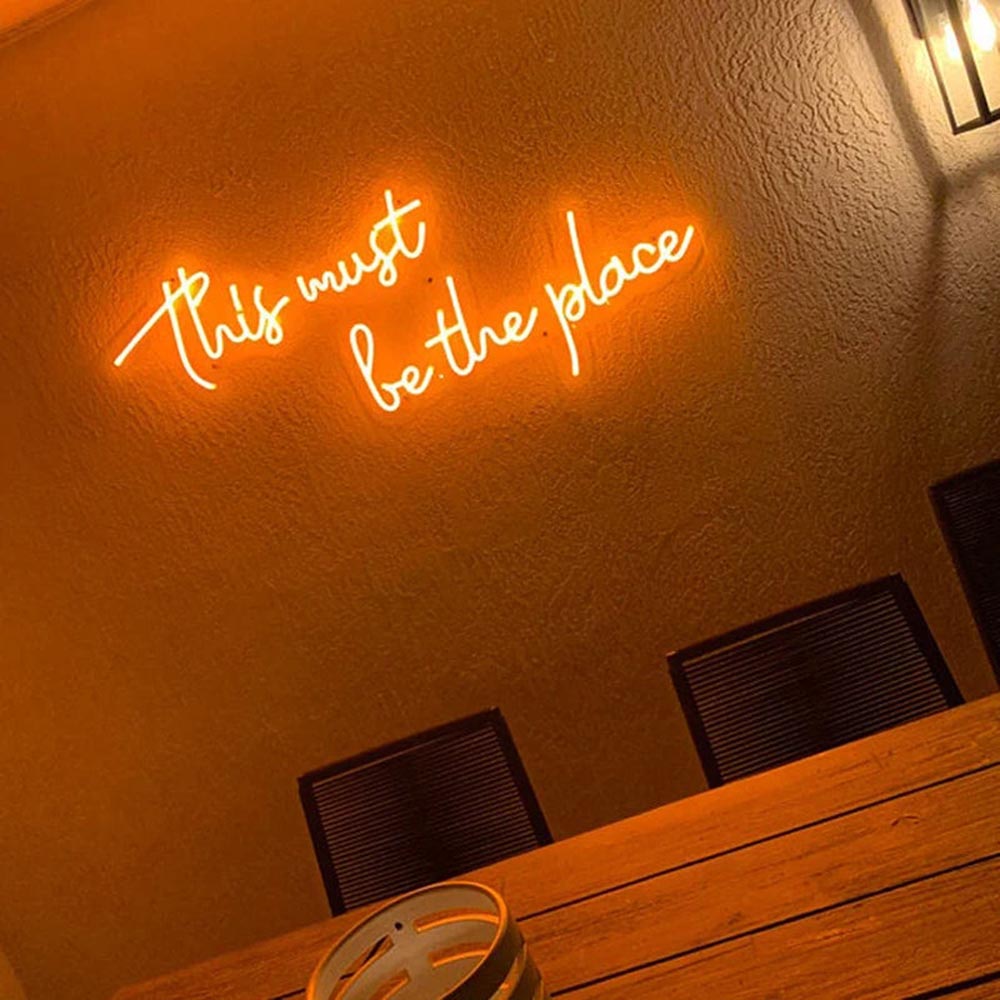 HDJSign - This Must Be The Place Quote Neon Sign HDJ Sign