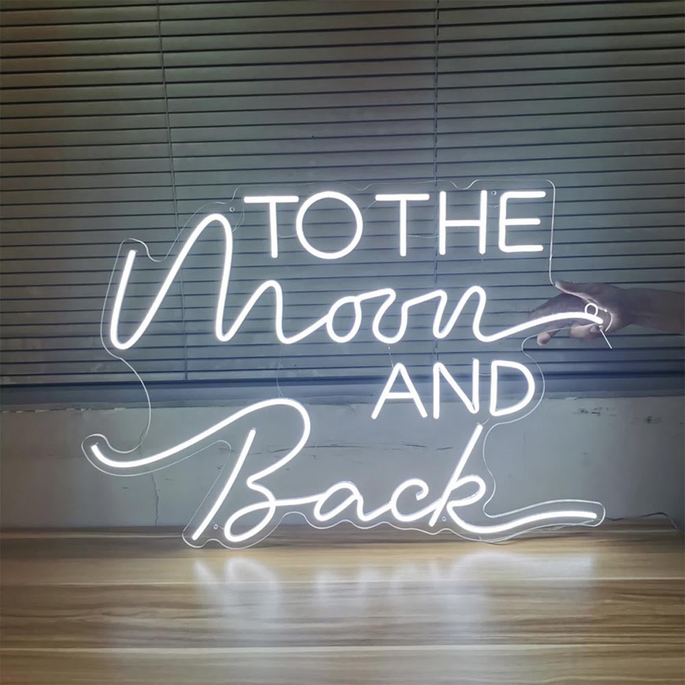 HDJSign - To The Moon And Back Wedding Neon Sign HDJ Sign