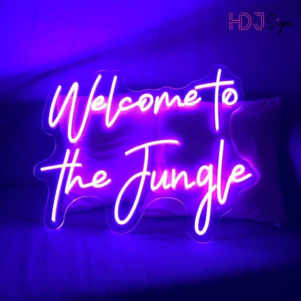 HDJSign - Welcome to The Jungle Quote Neon Sign HDJ Sign