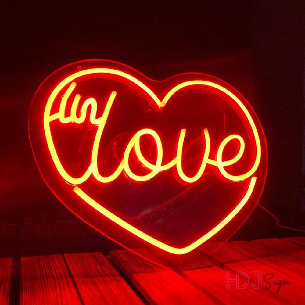 HDJSign - in Love Wedding Neon Sign HDJ Sign