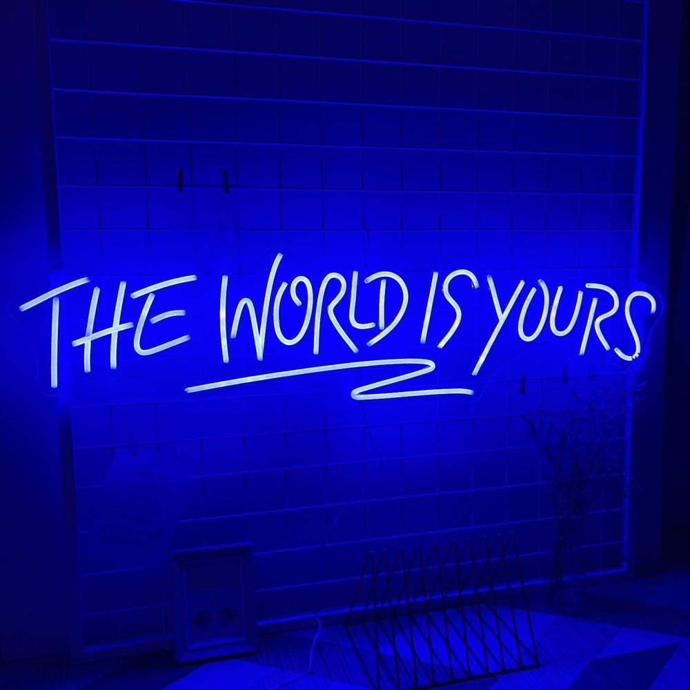 HDJSign - The World Is Yours Quote Neon Sign – HDJ Sign