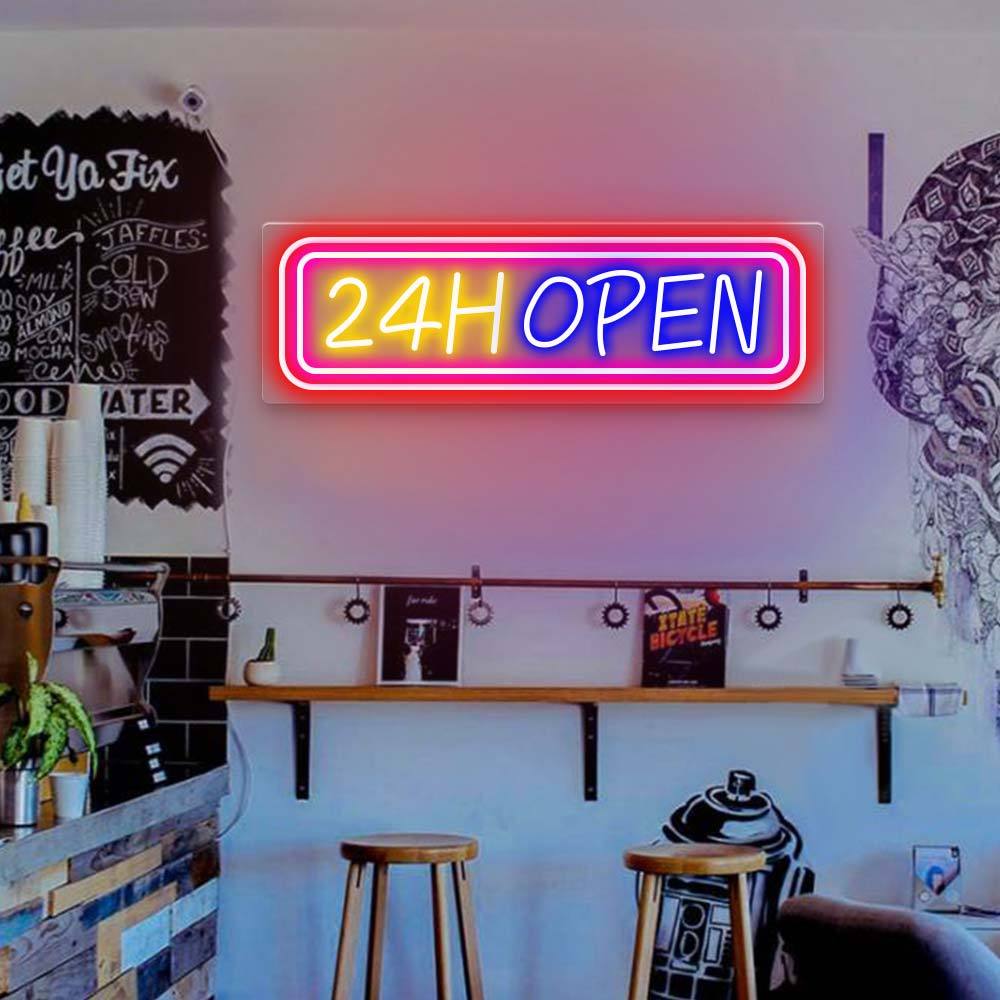 HDJSign - 24H Open Business Neon Sign HDJ Sign