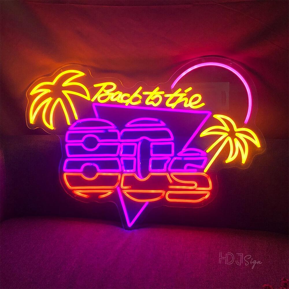 HDJSign - Back to The 80s Bar Neon Sign HDJ Sign