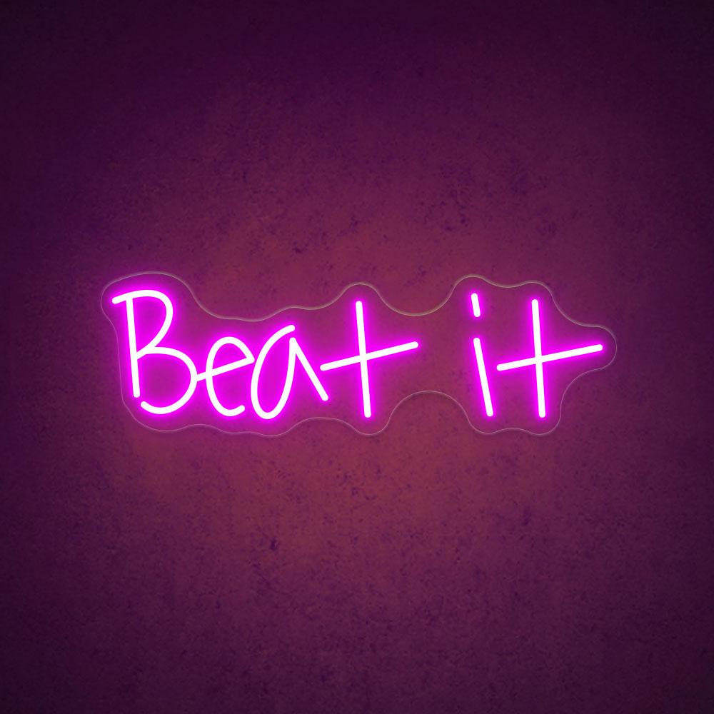 HDJSign - Beat It Quote Neon Sign HDJ Sign