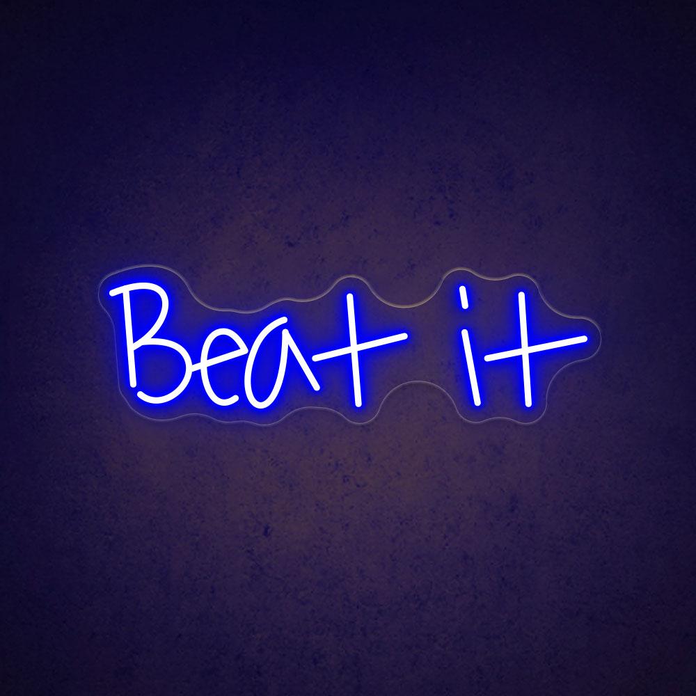 HDJSign - Beat It Quote Neon Sign HDJ Sign