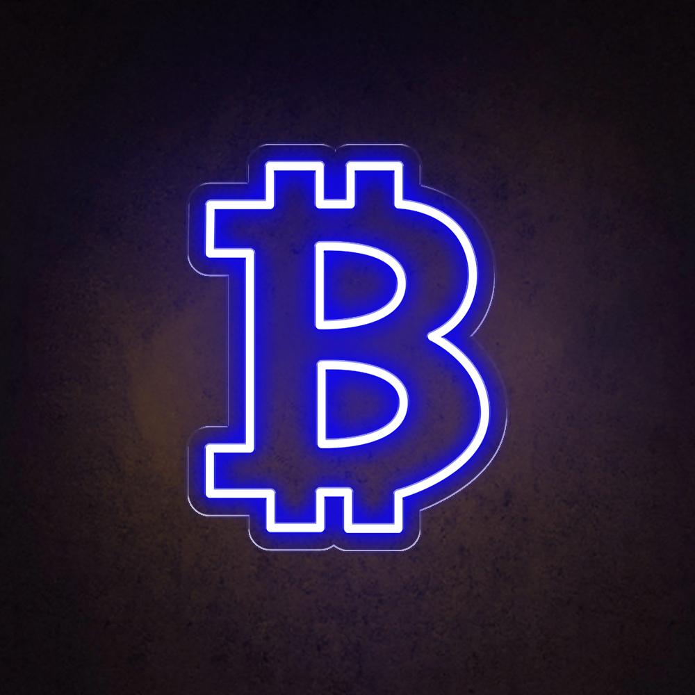 Bitcoin | Home Neon Sign | HDJSign Ice blue / 12