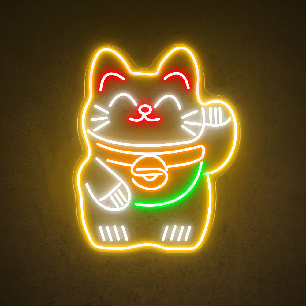 HDJSign - Chinese Lucky Kitty Neon Sign HDJ Sign