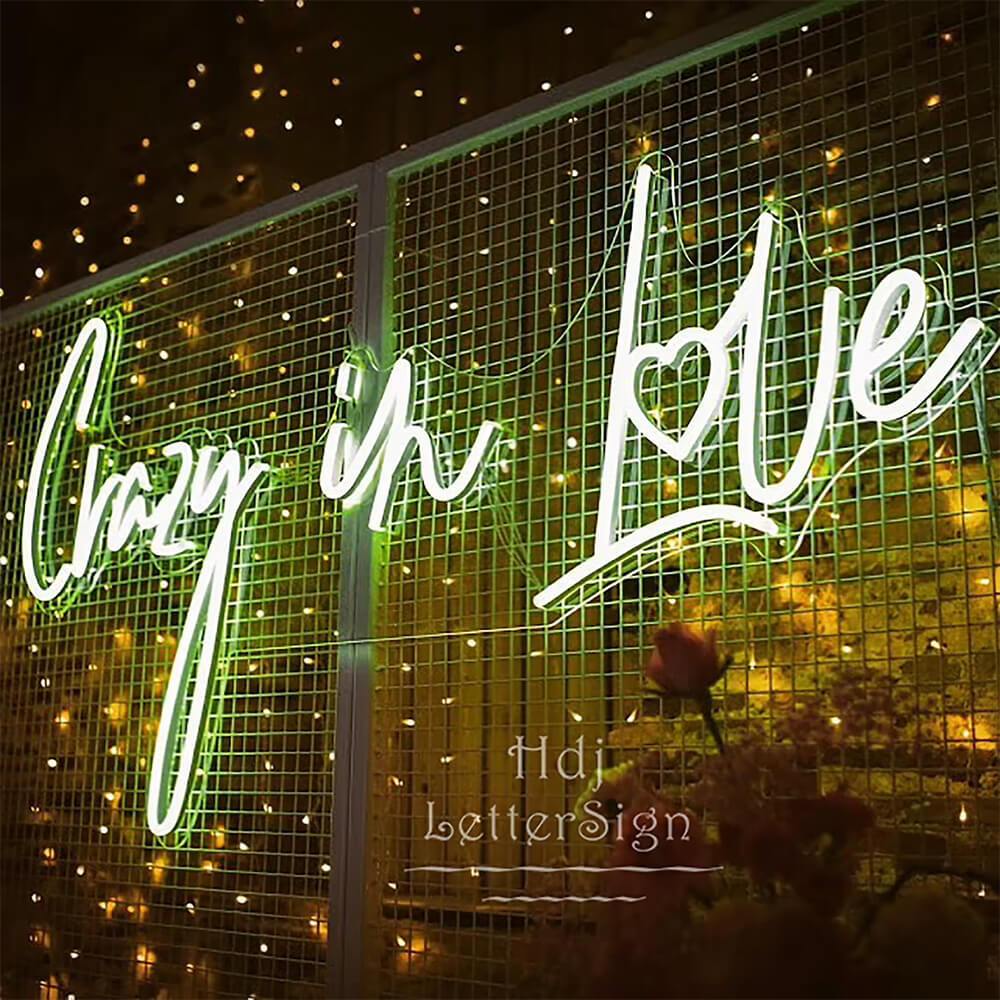 HDJSign - Crazy in Love Wedding Neon Sign HDJ Sign