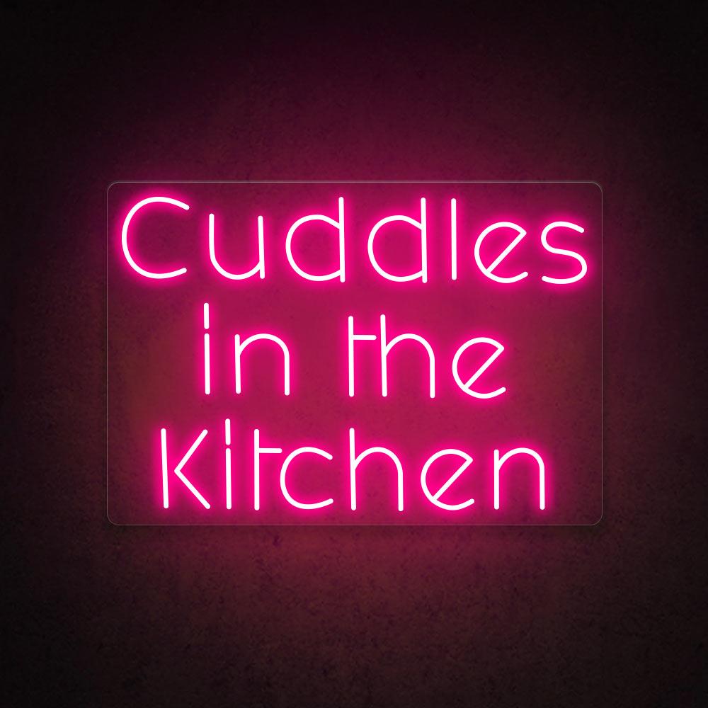 HDJSign - Cuddles in The Kitchen Quote Neon Sign HDJ Sign