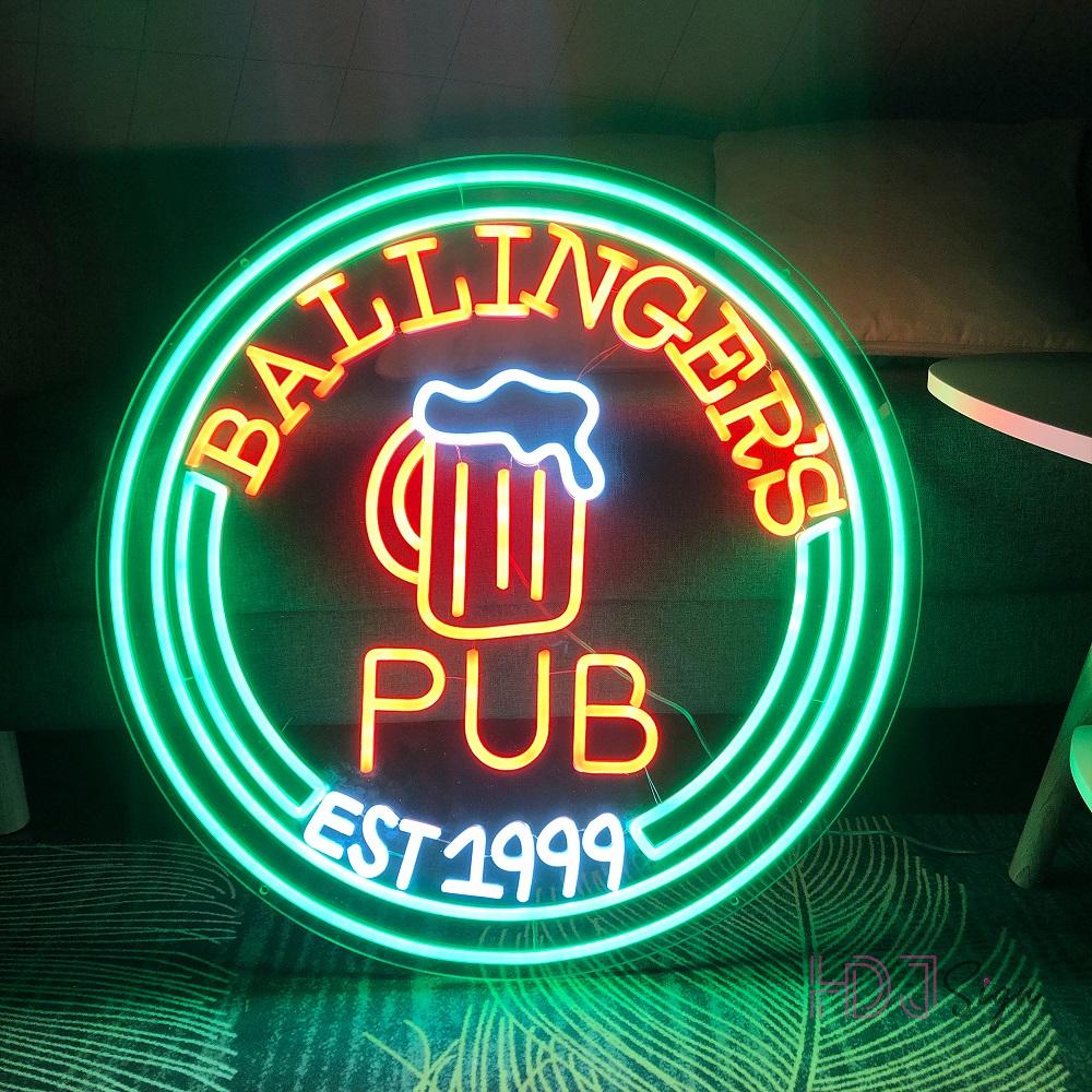 HDJSign - Custom Beer Pub Bar Neon Sign HDJ Sign