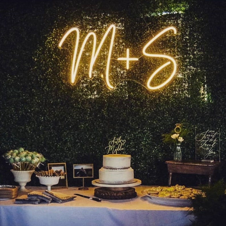 HDJSign - Custom Initials Wedding Neon Sign HDJ Sign