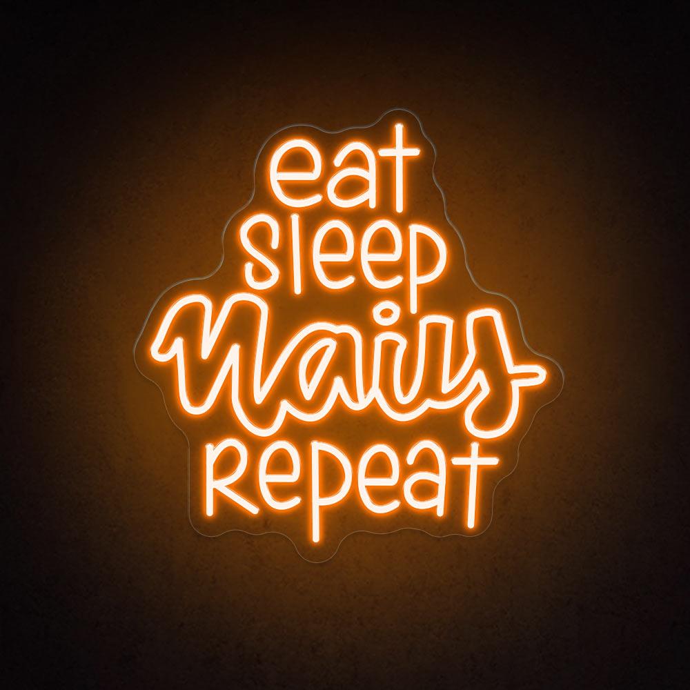 HDJSign - Eat Sleep Nails Repeat Salon Neon Sign HDJ Sign