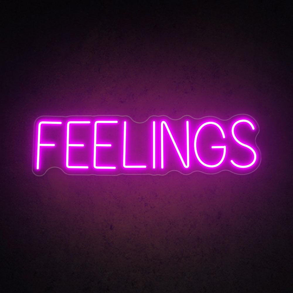 HDJSign - Feelings Word Neon Sign HDJ Sign