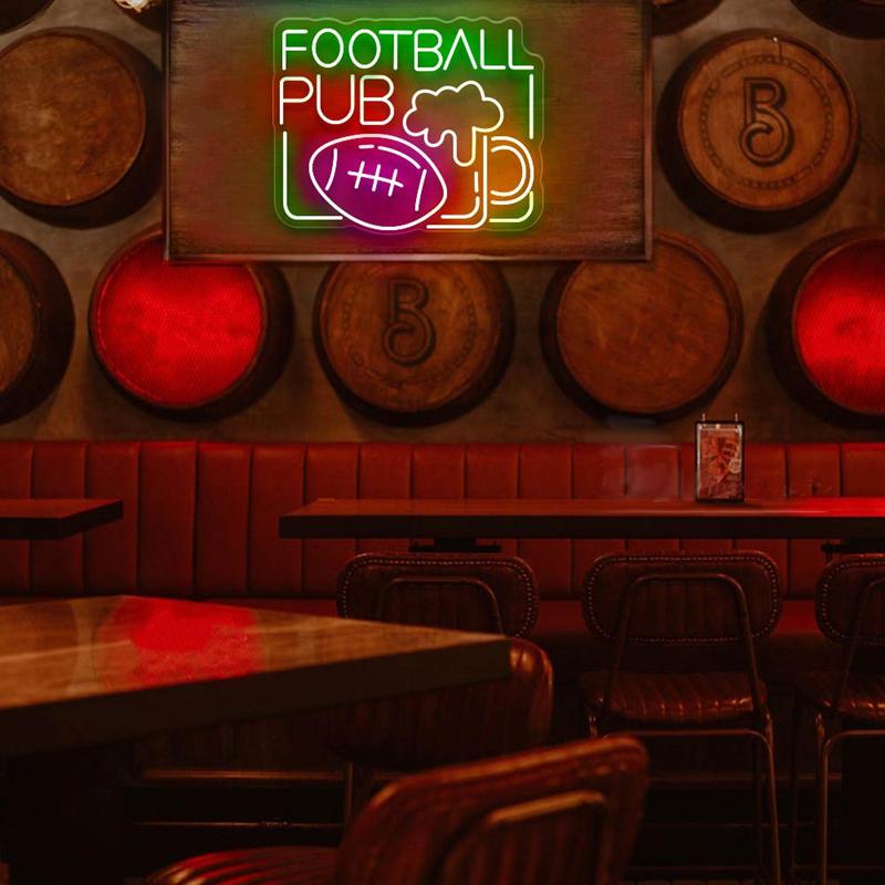 Pub Football Sign Football Pub | Bar Neon Sign | HDJSign