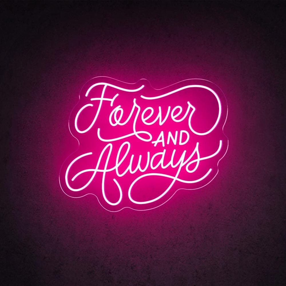 HDJSign - Forever And Always Wedding Neon Sign HDJ Sign