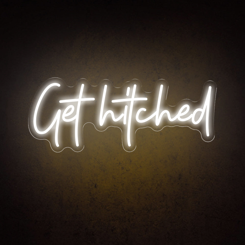 HDJSign - Get Hitched Wedding Neon Sign HDJ Sign