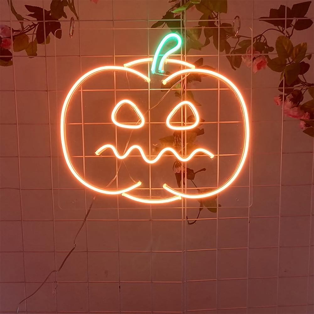 HDJSign - Halloween Evil Pumpkin Holiday Neon Sign HDJ Sign