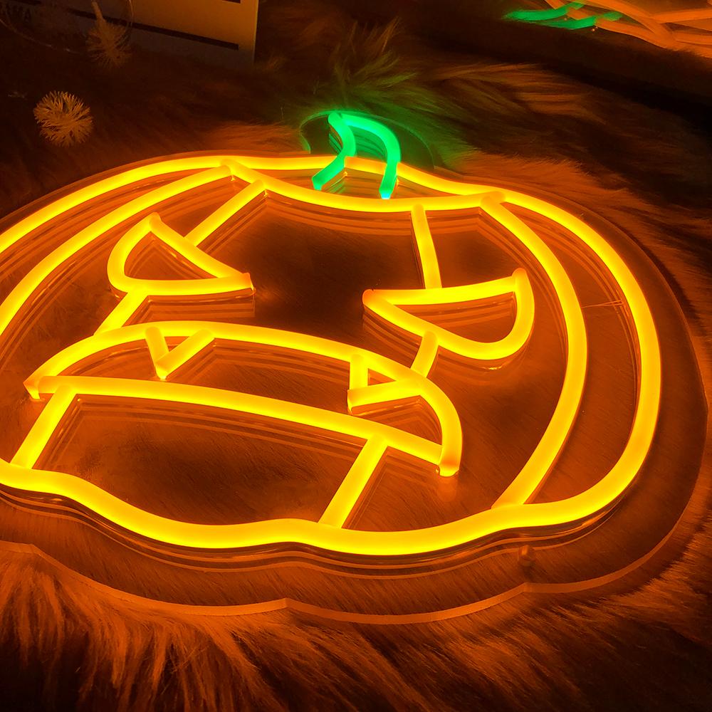 HDJSign - Halloween Evil Pumpkin Holiday Neon Sign HDJ Sign