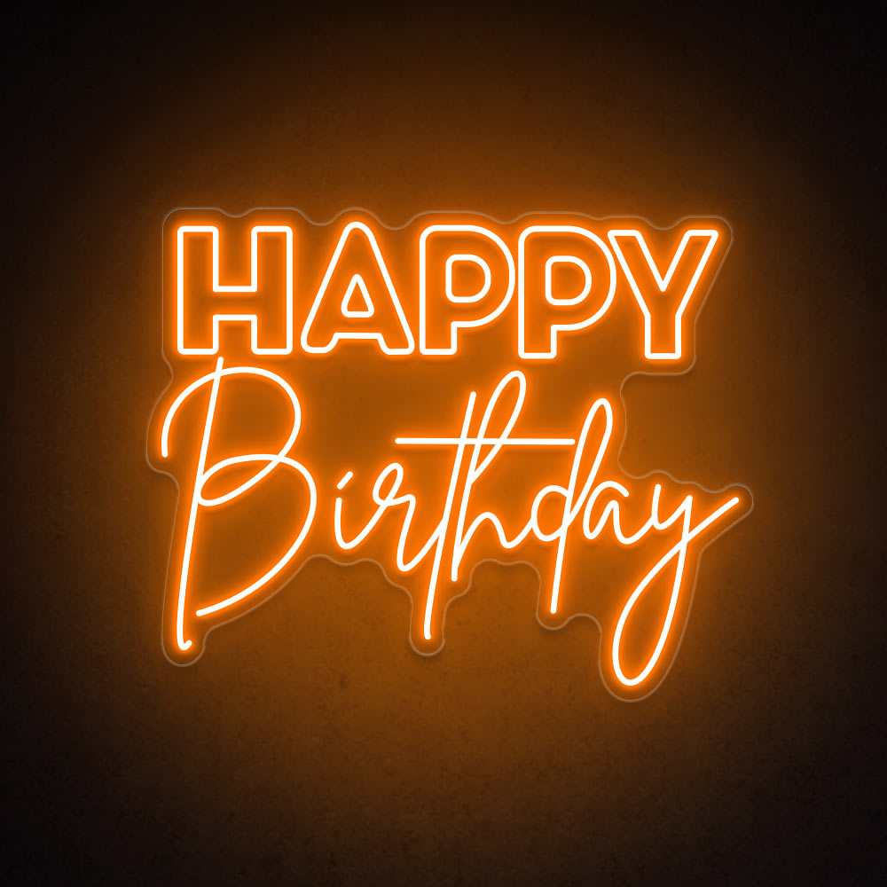 HDJSign - Happy Birthday Neon Sign HDJ Sign