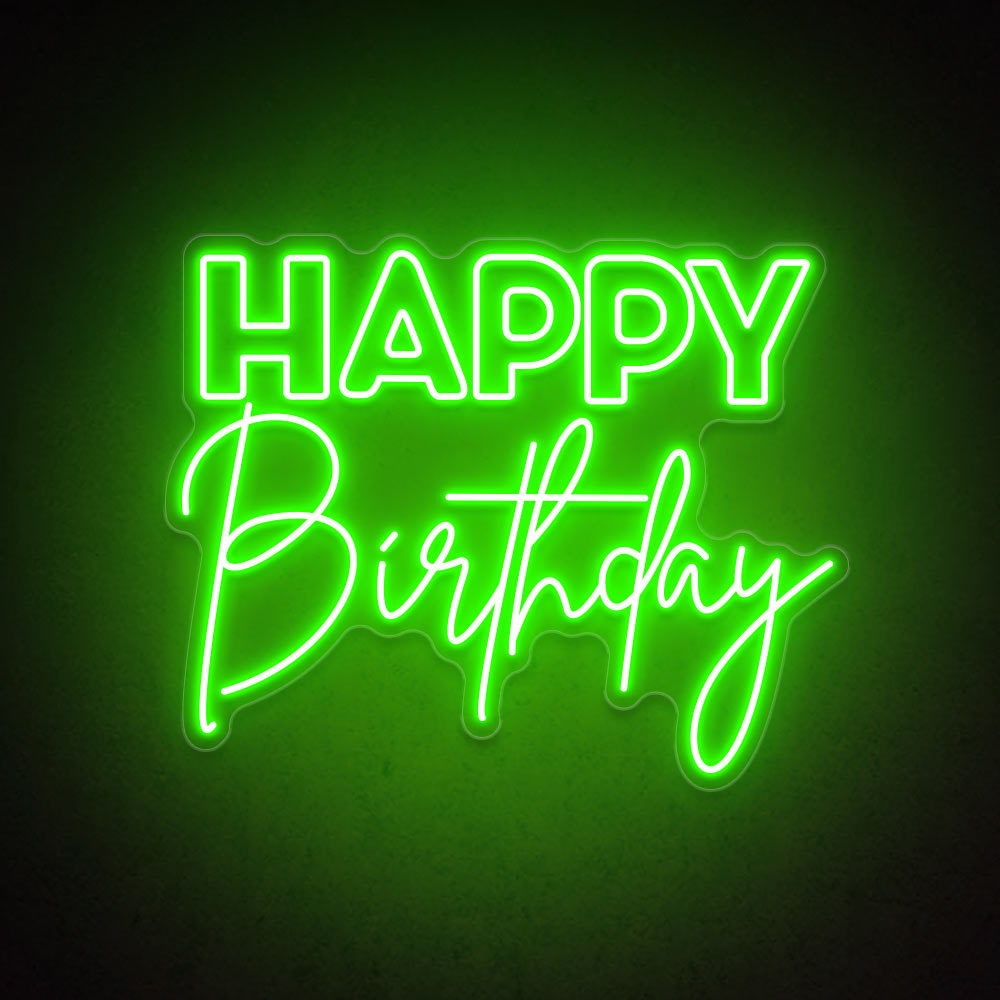 HDJSign - Happy Birthday Neon Sign HDJ Sign