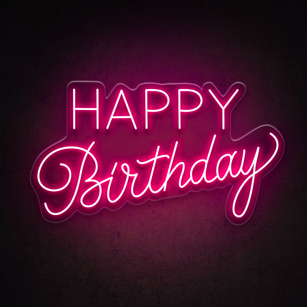 HDJSign - Happy Birthday Neon Sign HDJ Sign