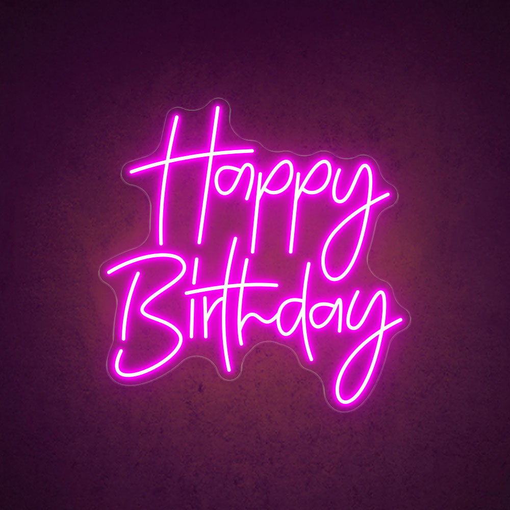 HDJSign - Happy Birthday Neon Sign HDJ Sign