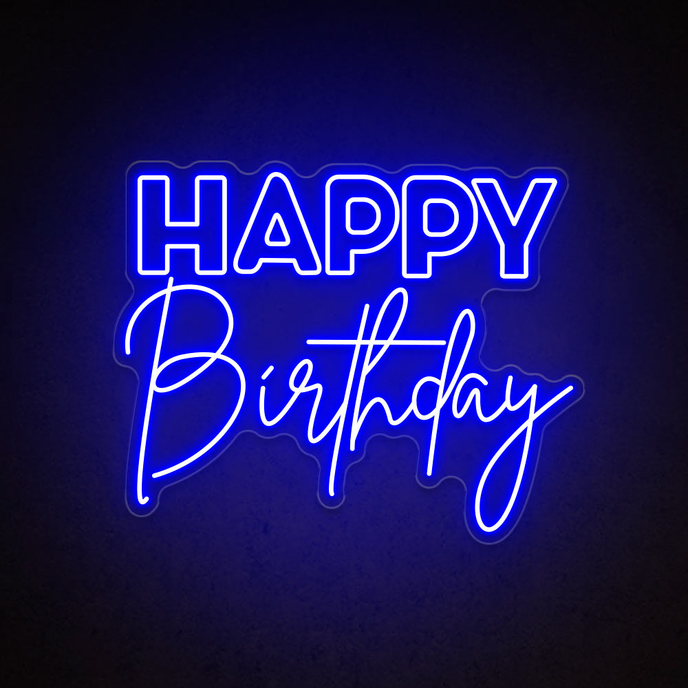 HDJSign - Happy Birthday Neon Sign HDJ Sign