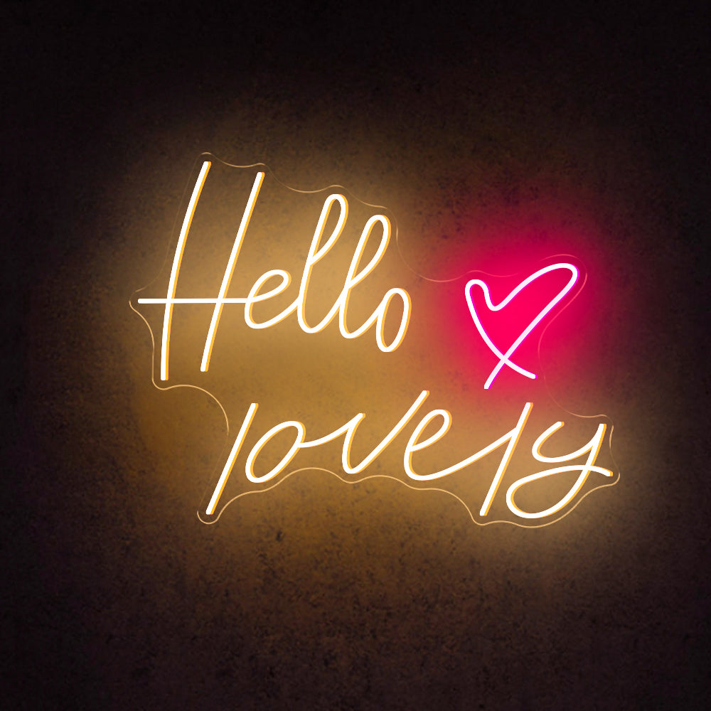 HDJSign - Hello Lovely Salon Neon Sign HDJ Sign