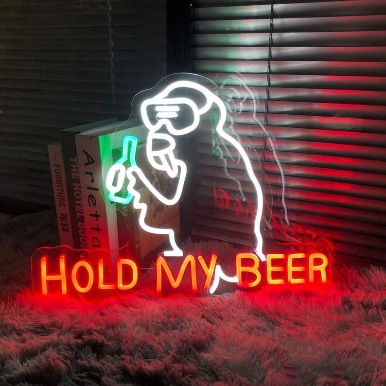 HDJSign - Hold My Beer Bar Neon Sign HDJ Sign