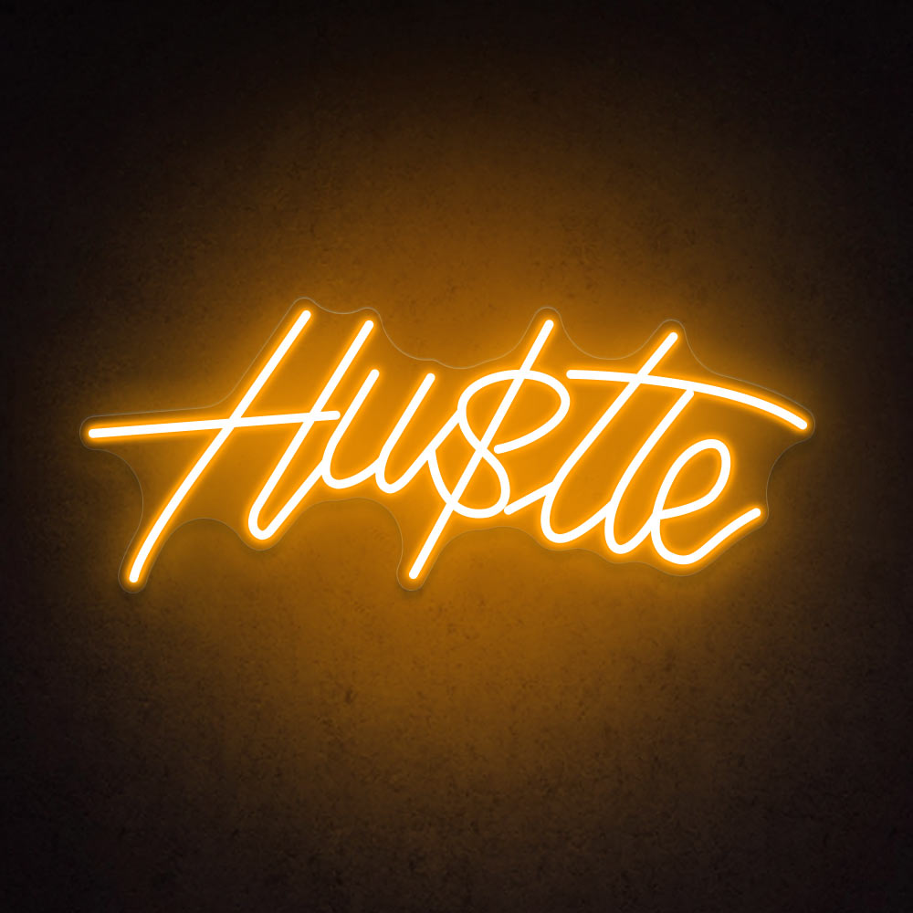 HDJSign - Hustle Word Neon Sign HDJ Sign