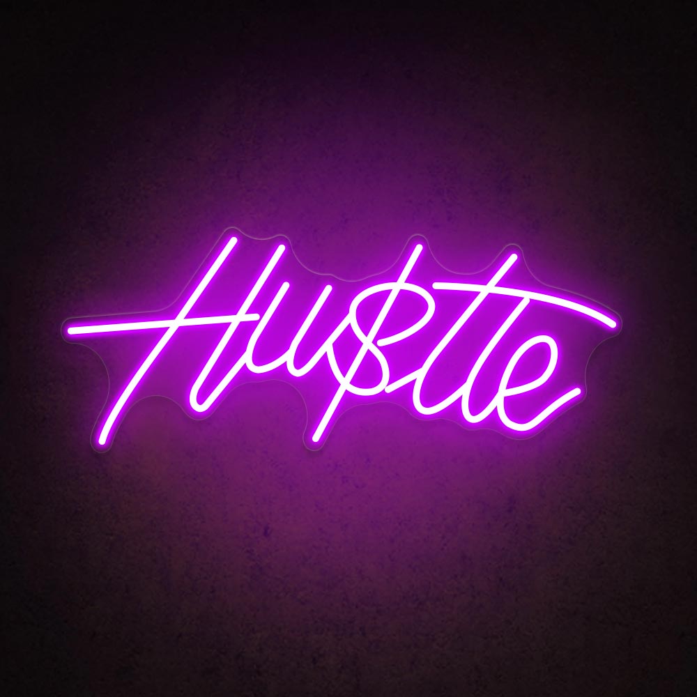 HDJSign - Hustle Word Neon Sign HDJ Sign