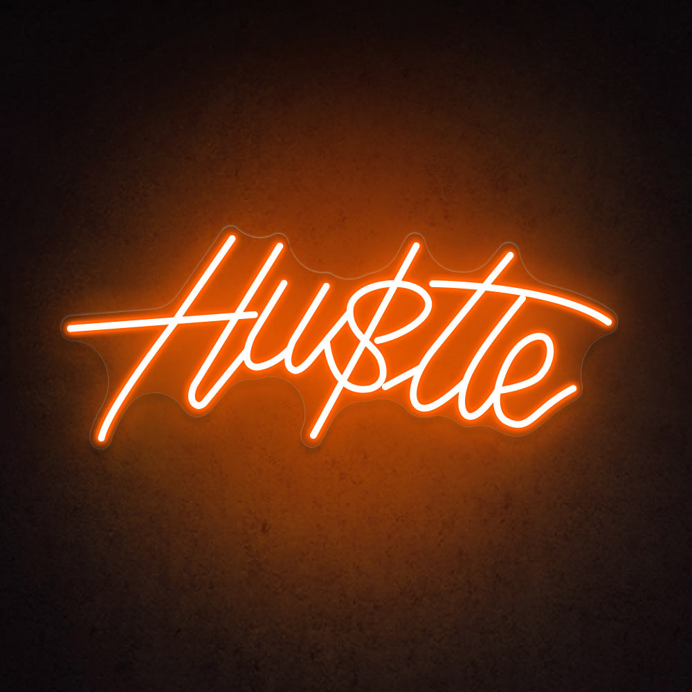 HDJSign - Hustle Word Neon Sign HDJ Sign