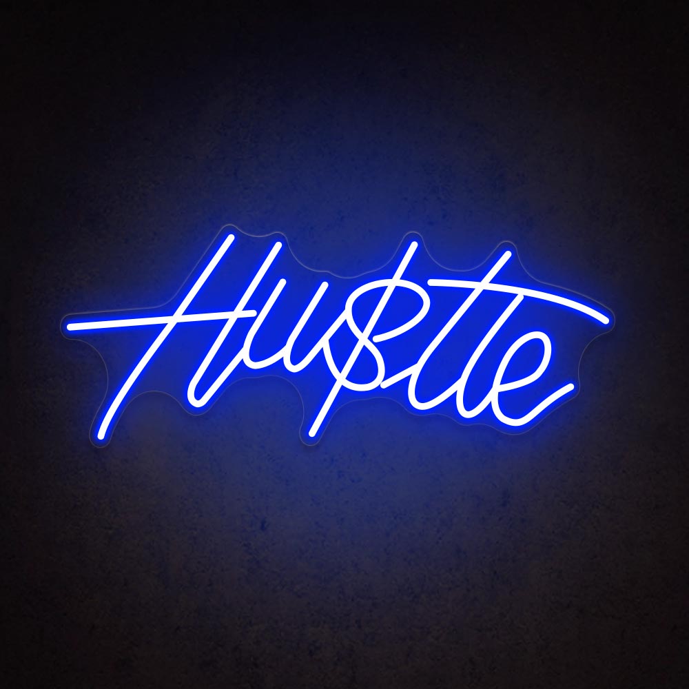 HDJSign - Hustle Word Neon Sign HDJ Sign