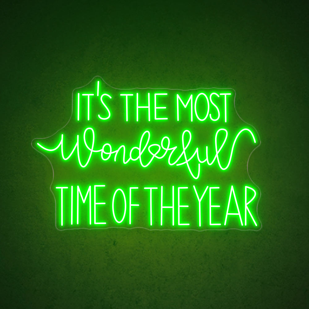 HDJSign - It's the Most Wonderful Time of the Year Quote Neon Sign HDJ Sign