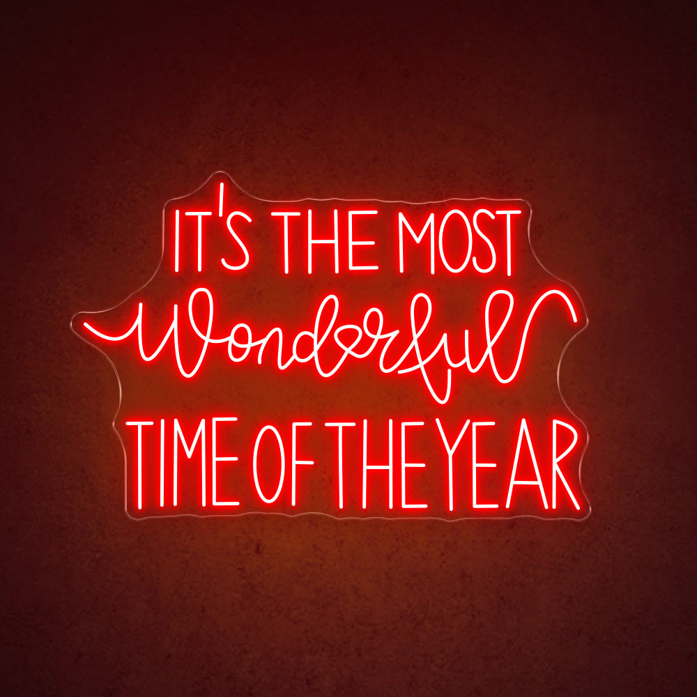 HDJSign - It's the Most Wonderful Time of the Year Quote Neon Sign HDJ Sign