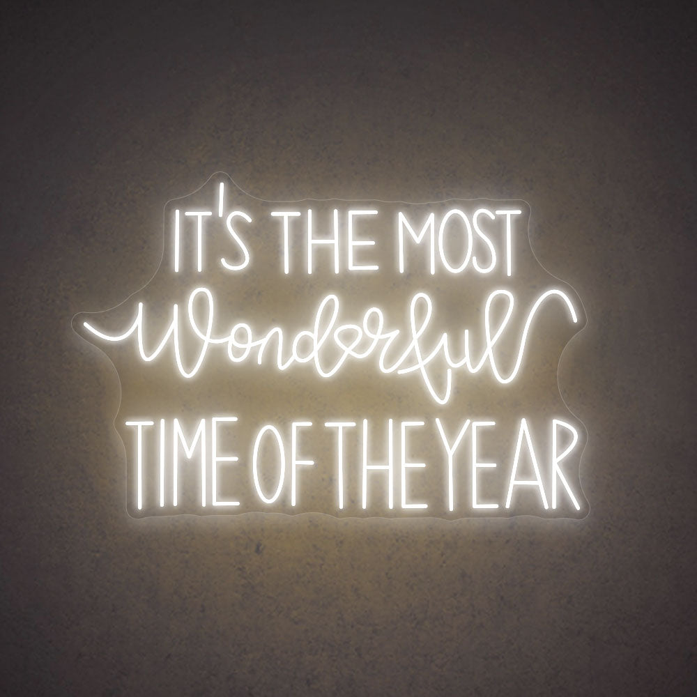 HDJSign - It's the Most Wonderful Time of the Year Quote Neon Sign HDJ Sign