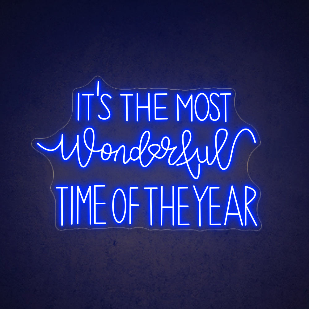 HDJSign - It's the Most Wonderful Time of the Year Quote Neon Sign HDJ Sign