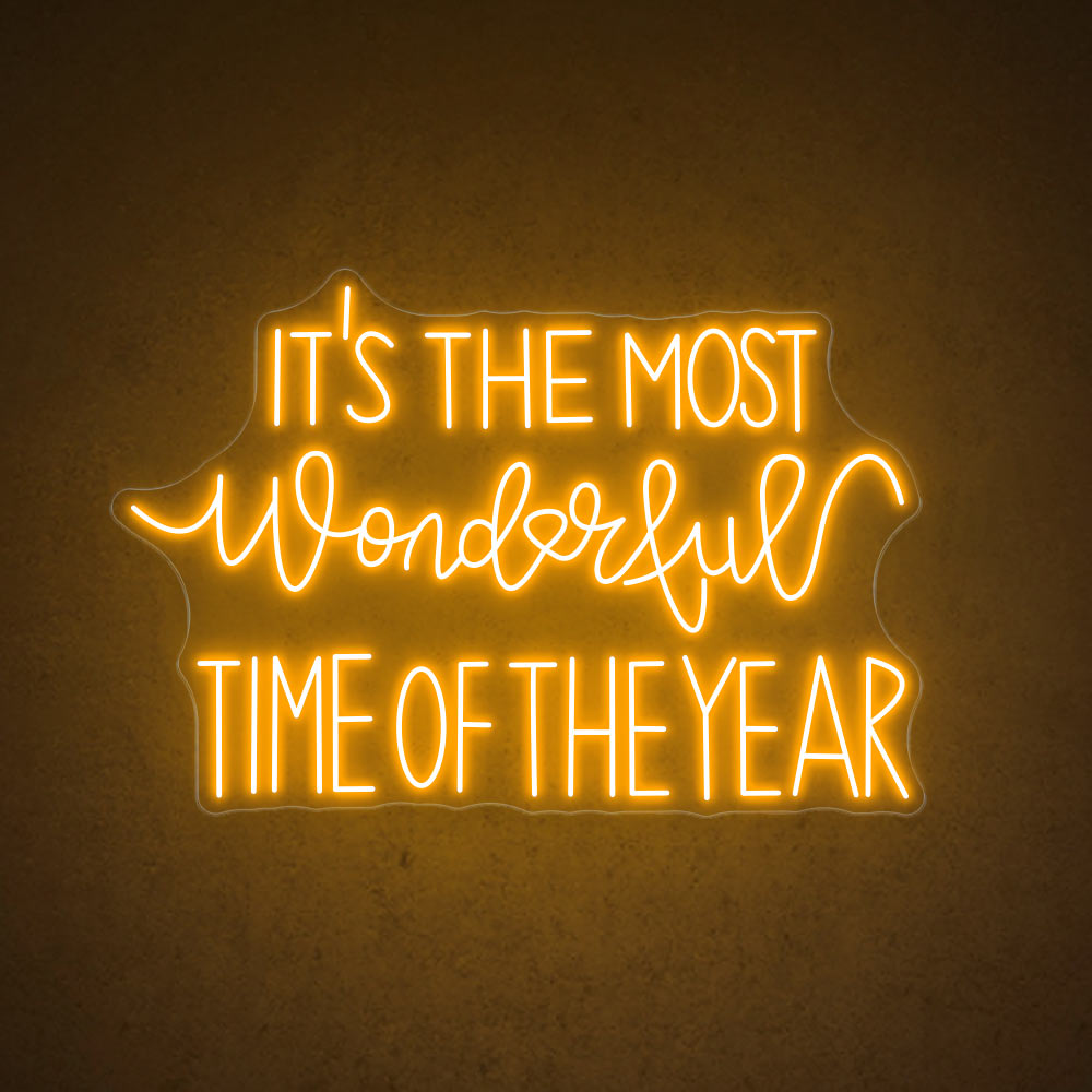 HDJSign - It's the Most Wonderful Time of the Year Quote Neon Sign HDJ Sign