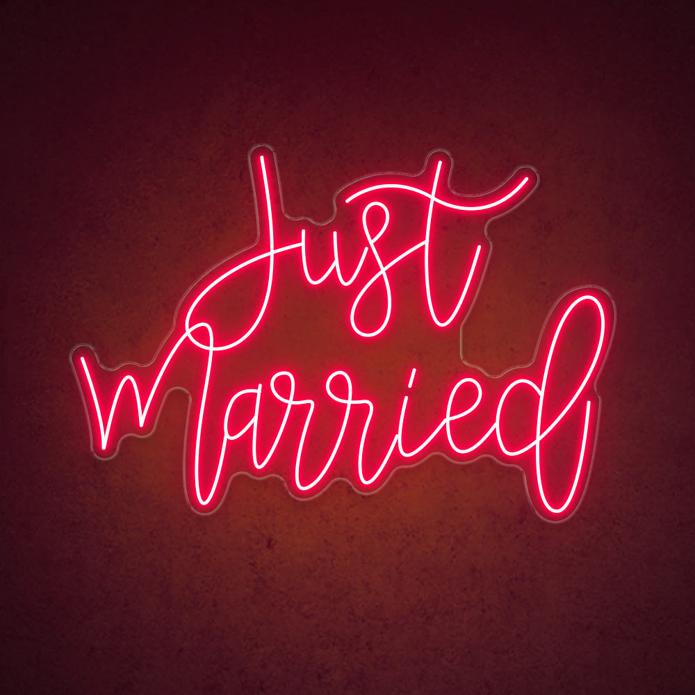 HDJSign - Just Married Wedding Neon Sign HDJ Sign