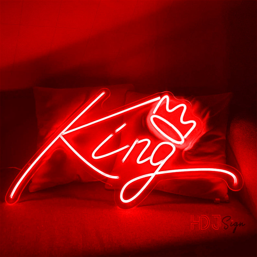 HDJSign - King with Crown Bar Neon Sign HDJ Sign