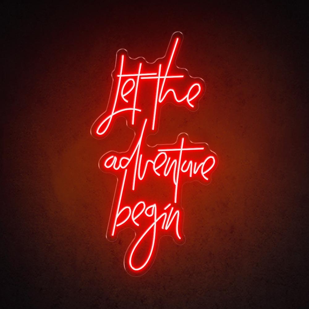 HDJSign - Let The Adventure Begin Party Neon Sign HDJ Sign