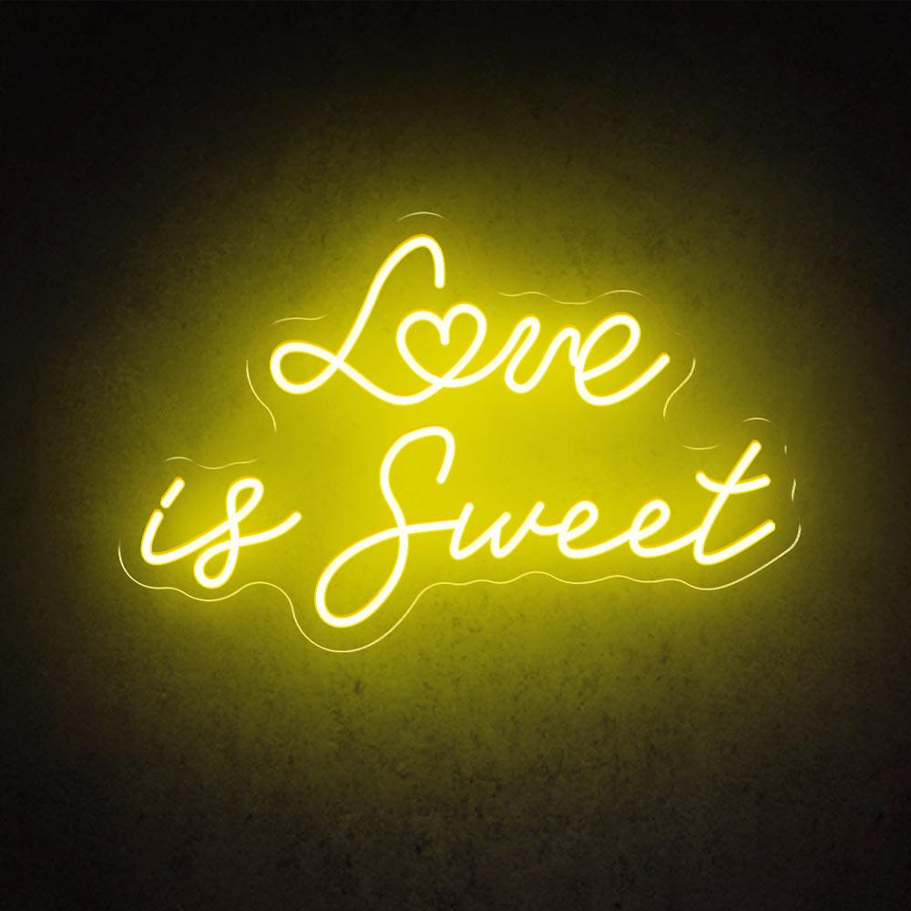 HDJSign - Love Is Sweet Wedding Neon Sign HDJ Sign